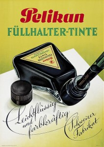 Vintage Pelikan Advertisement for Fountain Pen Ink