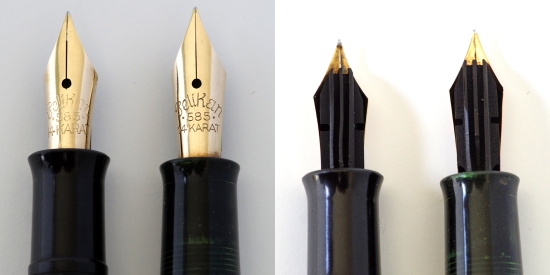 Pelikan 14C-585 Script Nibs in Fine from the 100N fountain pen