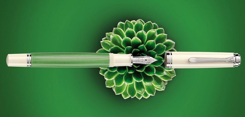 Pelikan M605 Green-White Fountain Pen