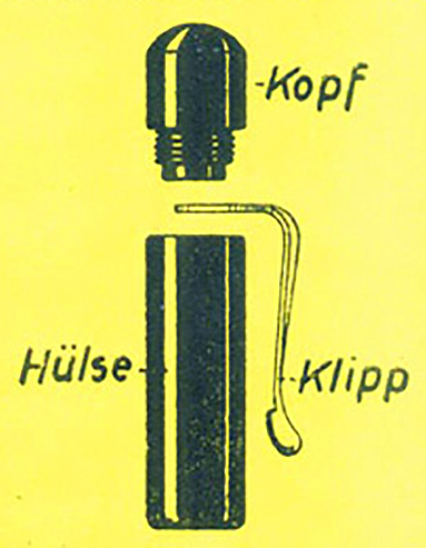 A graphic from Pelikan's instructions for cleaning the cap of a 100N